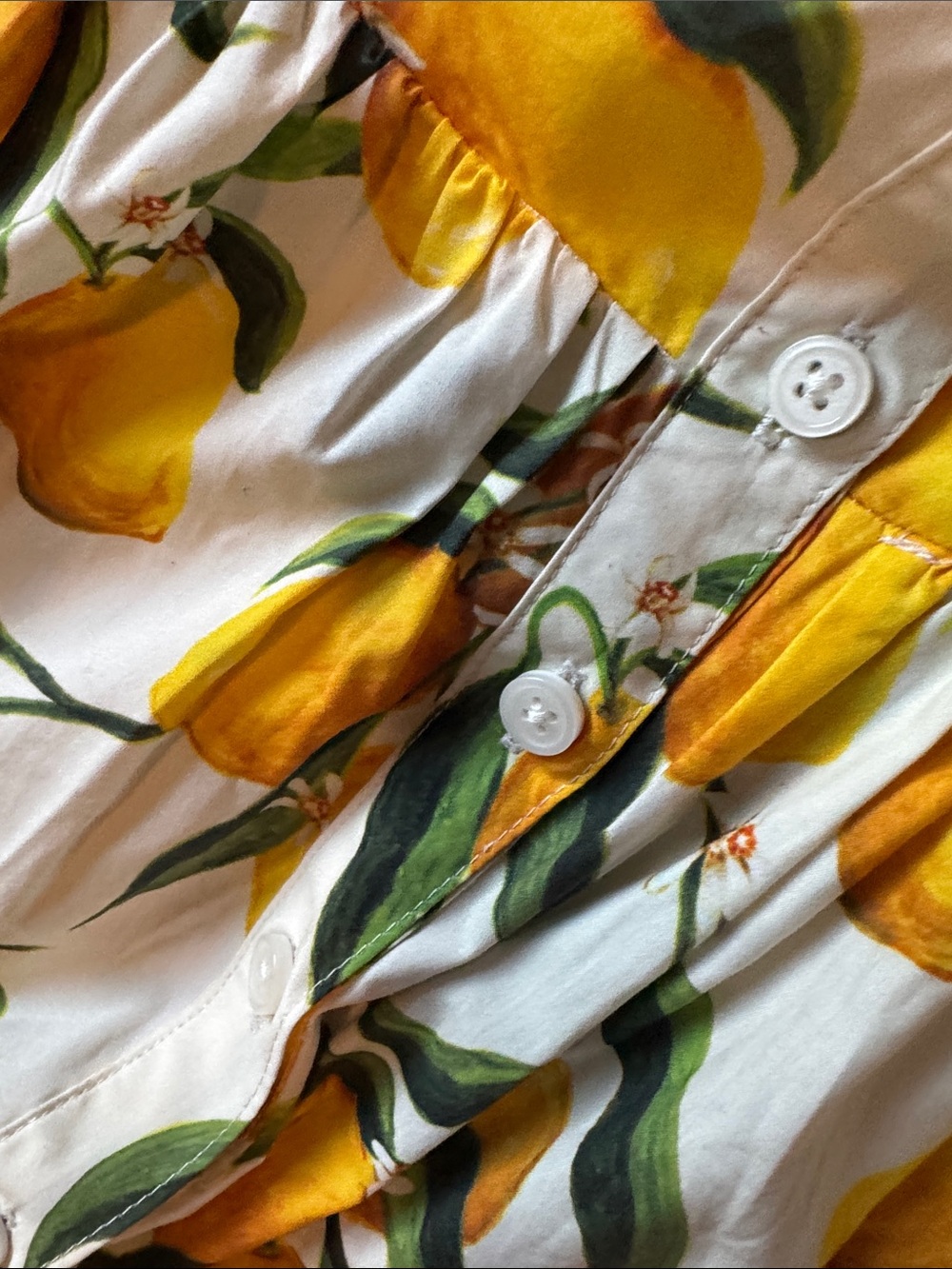 J. Crew Lemon Print Midi Dress in Yellow and Cream - Picture 3 of 5